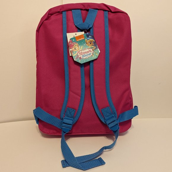 NWT--Nickelodeon "Shimmer and Shine" Pink/Blue Kids Backpack - Picture 2 of 4
